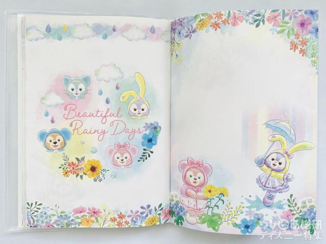 「ダッフィー&フレンズのビューティフル・レイニーデイズ」ノートセット中身