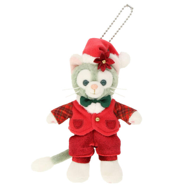 ぬいぐるみバッジ 2,600円｜東京ディズニーシー「ダッフィー＆フレンズのダンシング・スノーフレークス」クリスマスグッズ｜販売店舗：東京ディズニーシー「マクダックス・デパートメントストア」｜発売日：2024年11月2日（土）