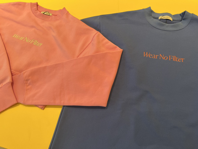 【FOREVER 21 Wear No Filter ショートスウェット・ビッグスウェット】Wear No Filterの刺繍ロゴがおしゃれ!