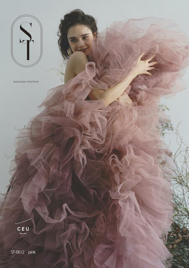 「ST」新作ウェディングドレス　ST-0012_Pink