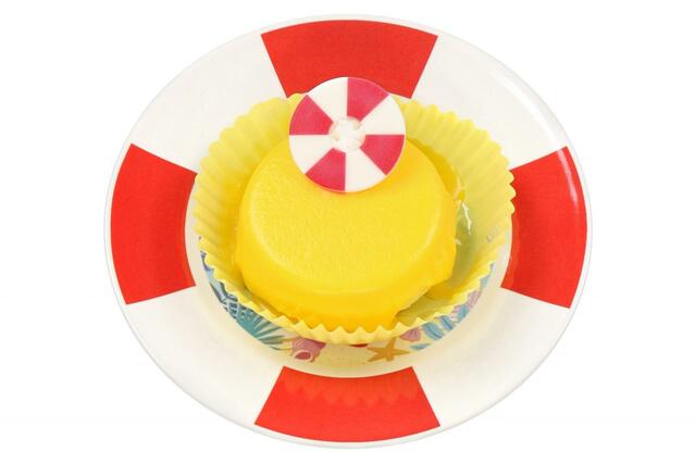 チーズケーキ、 スーベニアプレート付き 1,100円｜提供店舗：東京ディズニーランド 「プラズマ・レイズ・ダイナー」｜東京ディズニーリゾート「SuiSui Summer」スーベニア付きメニュー