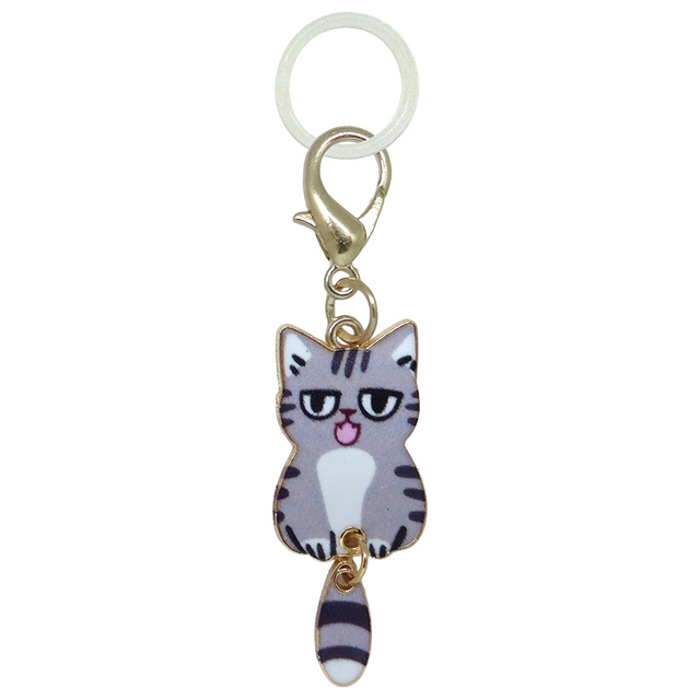 【ゆらゆらしっぽのめじるしねこチャーム】サバトラ