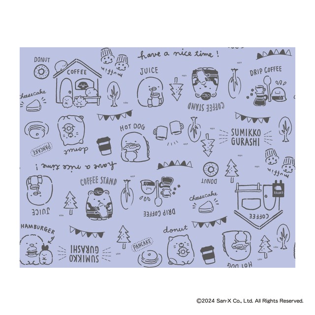 【すみっコぐらし 珈琲館 ハッピーバッグ】グリーンのバッグの内生地