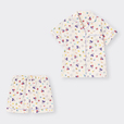 GU ディズニー GIRLSサテンパジャマ(半袖&ショートパンツ) ¥2,290