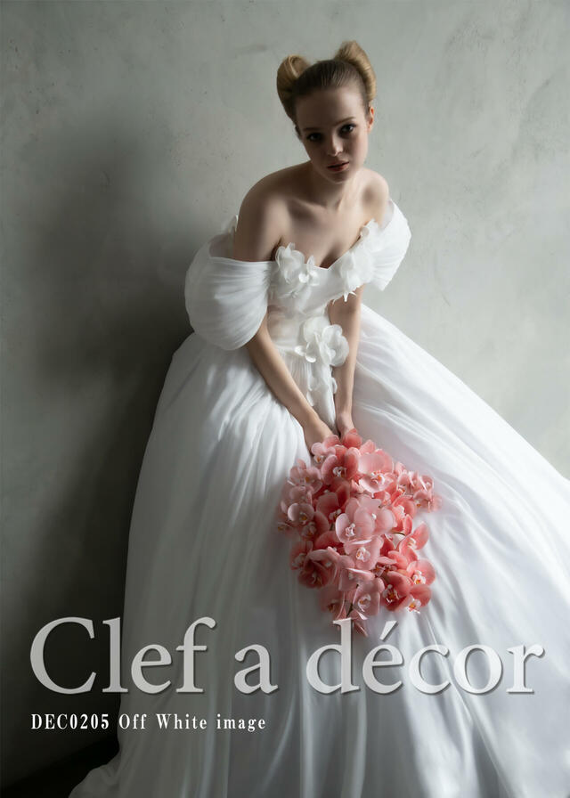 「Clef a decor-クレアデコール」新作ウェディングドレス　DEC0205_Offwhite