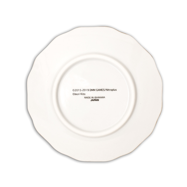 九谷焼 花型皿（三日月宗近）