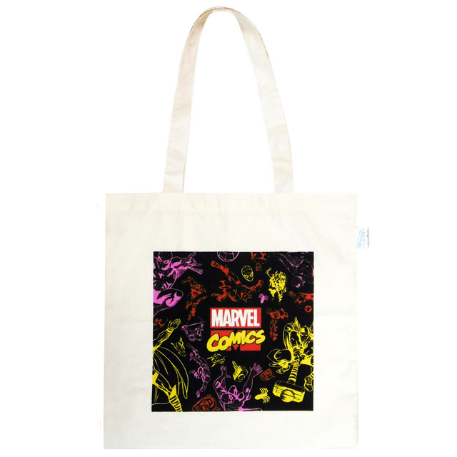 エコマーク付コットンバッグ（マーベルロゴ）￥600+税