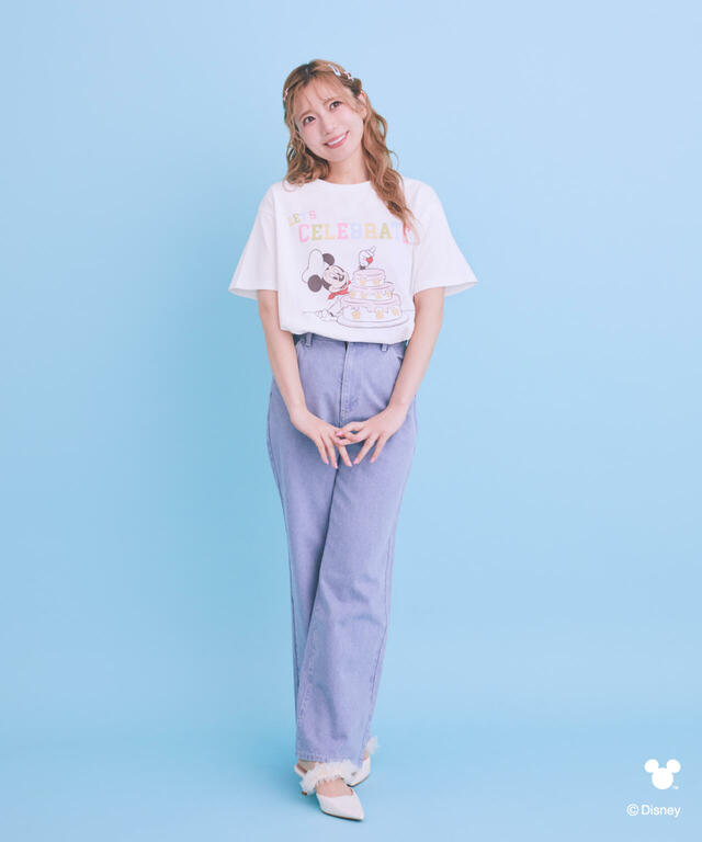 CELEBRATE Tシャツ ￥7,900｜Areeamディズニーコレクション「ミッキー＆ミニー」