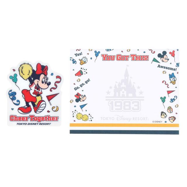 クリップ（メモ付） 800円｜東京ディズニーリゾート「ポンポンを持ったミッキーたちが元気に盛り上げてくれるグッズ」｜販売店舗：東京ディズニーランド「グランドエンポーリアム」、東京ディズニーシー「エンポーリオ」｜発売日：2025年4月24日（木）