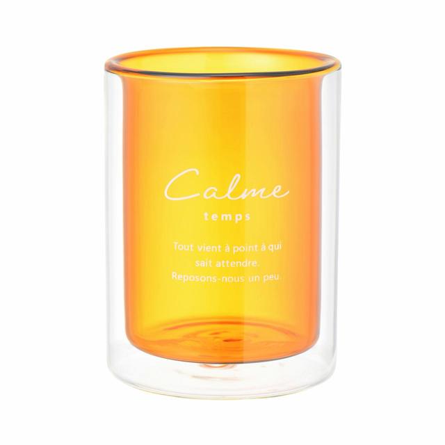 「ストレート ダブルウォールグラス」アンバー：1,200円（税込）