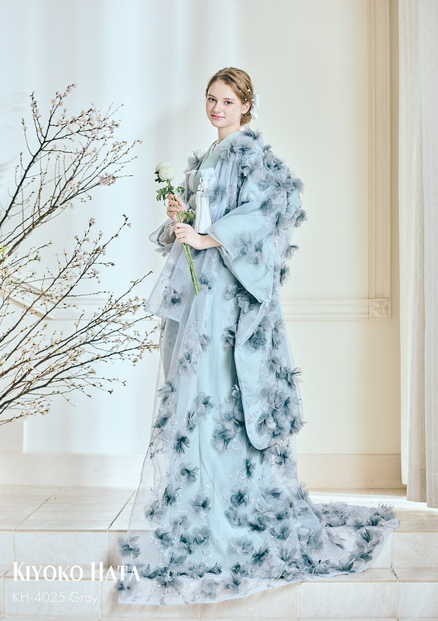 【クラウディア】KIYOKO HATA(キヨコハタ)新作ウェディングドレス|KH-4025_Gray