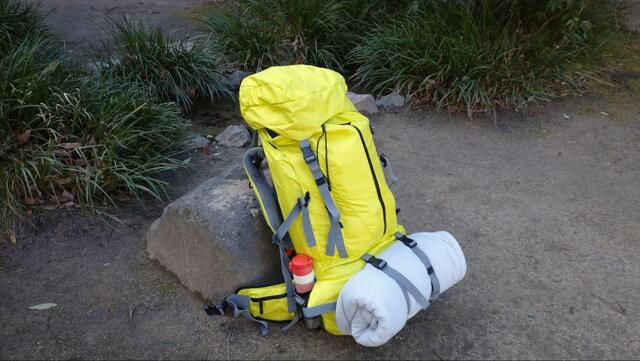 【ワークマン イナレムギア シェルパック80】家族4人分、18kgの荷物を入れました