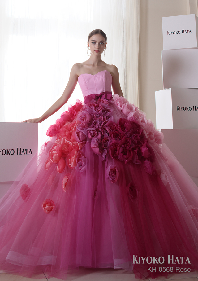 【KIYOKO HATA キヨコハタ】新作ウェディングドレス：KH-0568_Rose