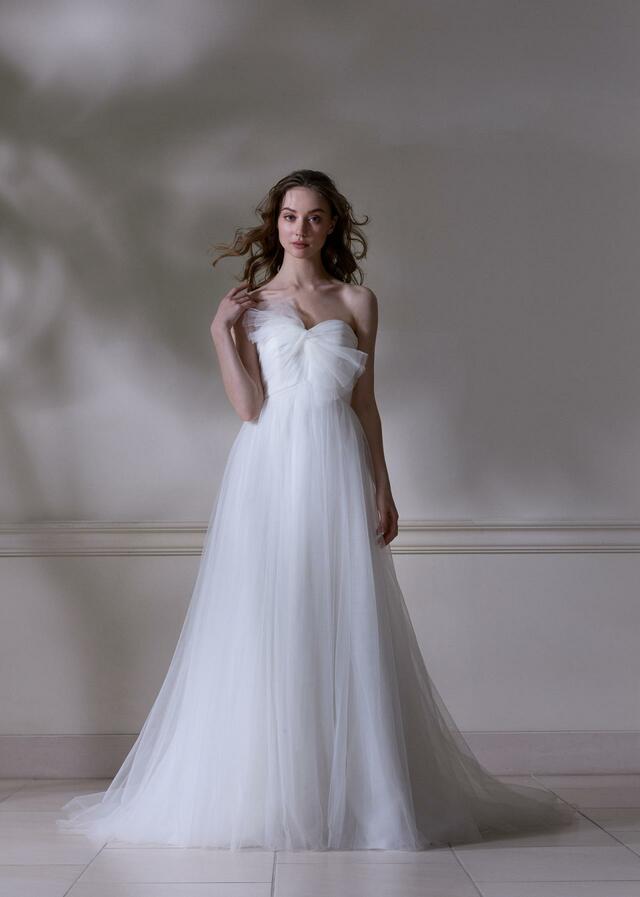 「DAVID K NEW YORK（デヴィッド ケイ ニューヨーク）」新作ウェディングドレス　NY-0125_Offwhite