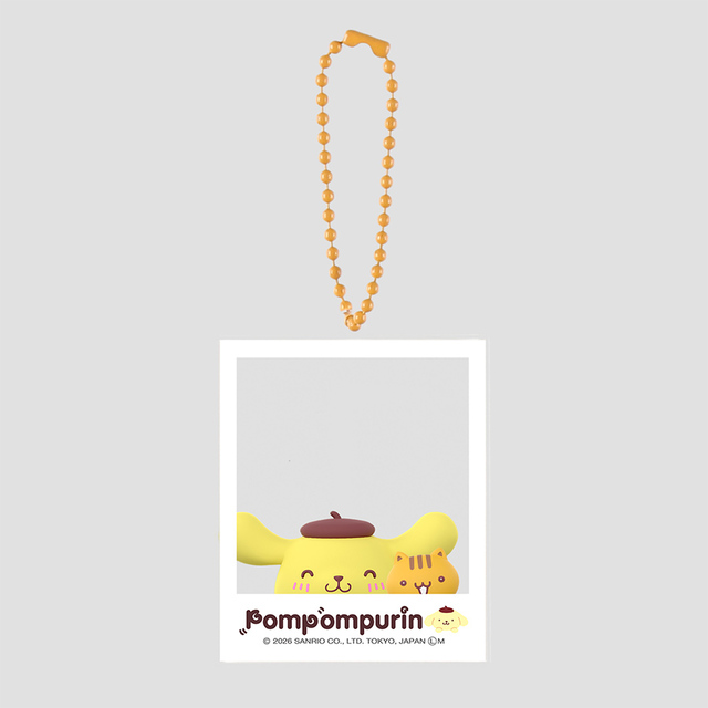 【ポムポムプリン はいっ！ポーズ！キーホルダー（全6種）】ベーグルとにっこり