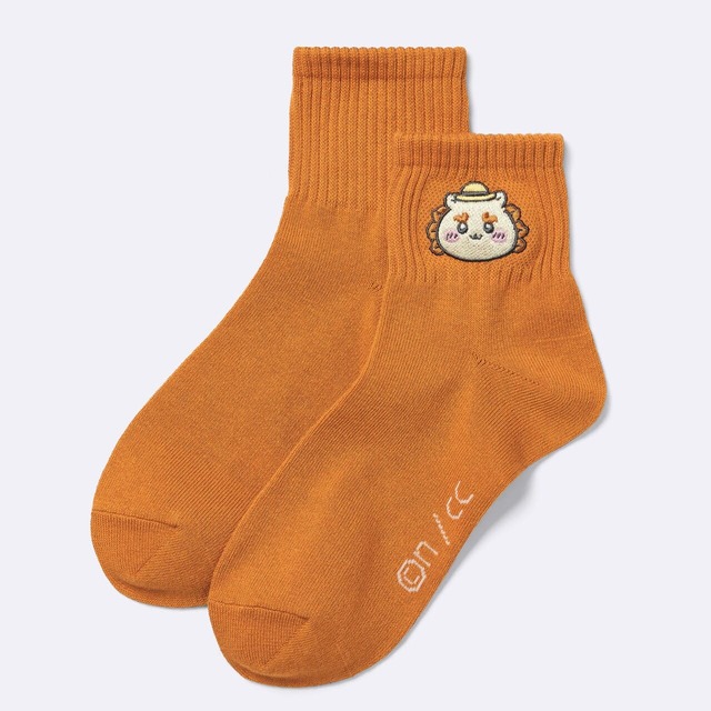 【ちいかわ×GU】「ソックス CHIIKAWA」390円/ちいかわ・ハチワレ・うさぎ・シーサー・くりまんじゅうが1つずつデザインされたソックス