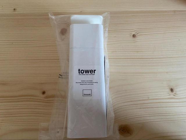 【tower 片手で出せるディスペンサー】ホワイトを購入