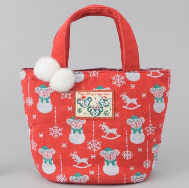 トートバッグ ¥2,900 ※高さ約20cm × 幅約28cm × マチ約12cm|ダッフィーのクリスマス(2016年)スペシャルグッズ