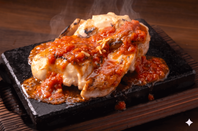 「トマトチキン」 <価格:3,800円(税込)>【【3,800円】衝撃のお得価格で2026年の肉納め!大人気「リブステーキ」も「大トロビーフ」も全部食べ放題!事前予約でアルコール飲み放題が無料に!】