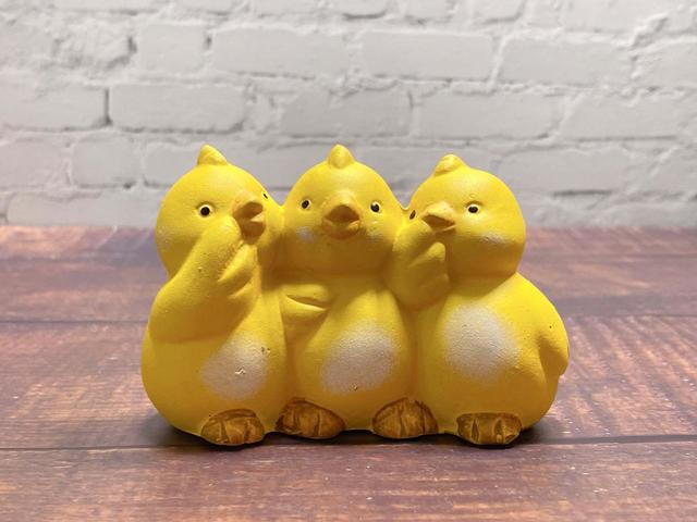 【ナチュラルキッチン】オブジェ　ヒヨコ３兄弟／税込330円