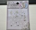 【セリア クレヨンレースフラワーネイルシールS(SLFNS230)】縁以外が透明で使いやすい