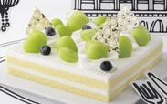 「シャインマスカットのショートケーキ」＜期間：2024年9月26日～11月中旬＞【【大阪】パリの雰囲気漂う“2Dの世界”で楽しむ「マスカットスイーツ＆ランチビュッフェ」開催！】