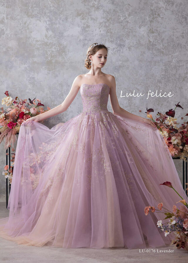 【クラウディア】「Lulu felice(ルル・フェリーチェ)」新作ウェディングドレス|LU-0176_Lavender