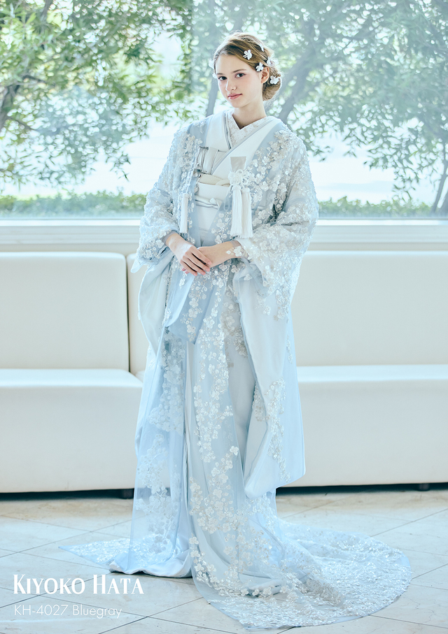 【クラウディア】KIYOKO HATA（キヨコハタ）新作ウェディングドレス｜KH-4027_Bluegray