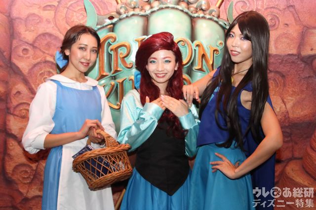 美しすぎる、アリエル、ヴァネッサ、ベル仮装のふうかさん、あやさん、あかねさん