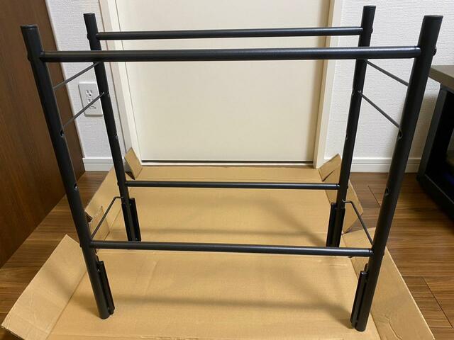 【山善YAMAZEN) 収納ラック】開封からここまでで10分もかかりません