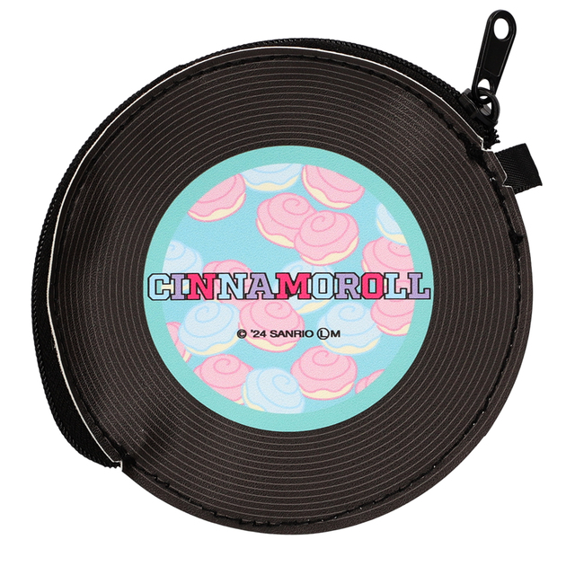 サンリオキャラクターズ レコード盤風フラットポーチ「シナモロール」