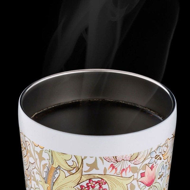 【ウィリアム・モリス 真空断熱タンブラー ゴールデン・リリー】保冷・保温どちらでもOK