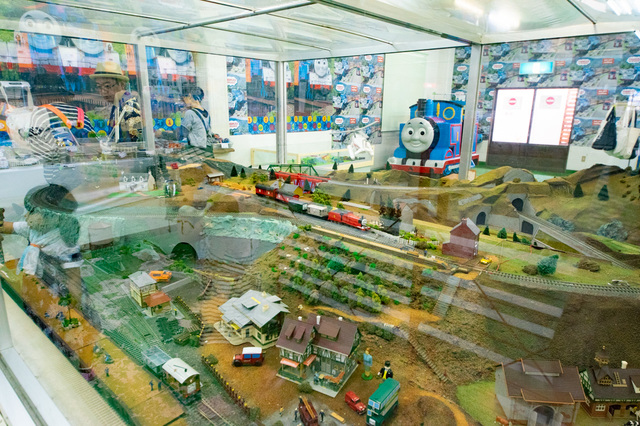 千頭駅のお土産コーナーにあるジオラマ｜大井川鐵道「Day Out With Thomas 2018」