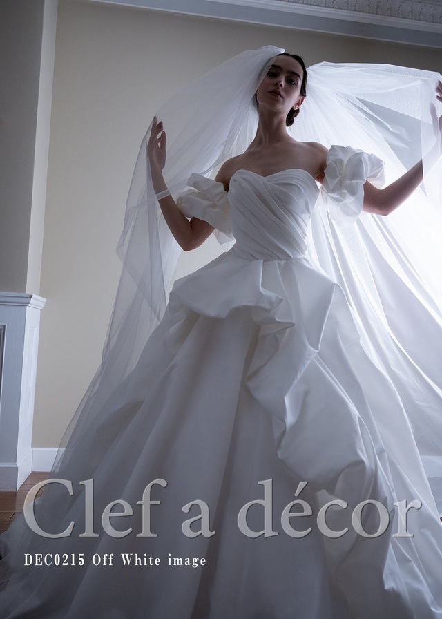 クラウディア｜「Clef a decor-クレアデコール」新作ウェディングドレス｜DEC0215_Offwhite