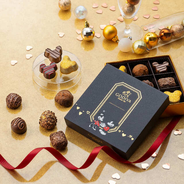 【ゴディバ】「ミッキー＆ミニー / トリュフチョコレート コレクション 9粒入」