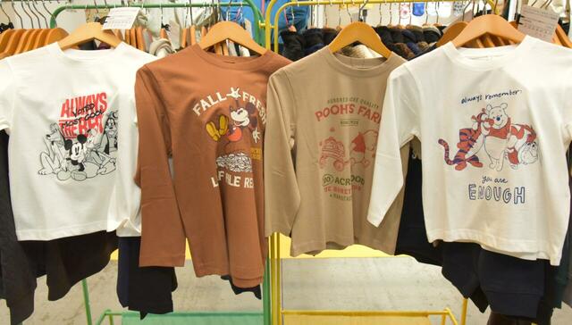 【ワークマン】Disney/長袖クルーネックTシャツkids 1,280円