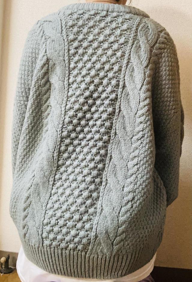 【GU　ケーブルコクーンカーディガン（長袖）】お尻まですっぽり包んでくれる