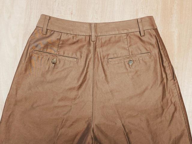 【UNIQLO（ユニクロ）】コットンワイドパンツ／フロントタックをいかしたセンタープリーツが綺麗なシルエットがポイント！