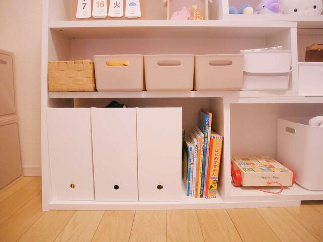 【ベルメゾン　伸縮できる腰高本棚 ・オープンラック】絵本なども大量に入るサイズ感です