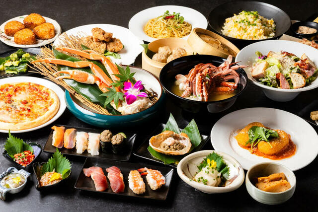 「ズワイガニ食べ放題コース」<期間:2025年9月1日〜>【【品川駅】「蟹と海鮮と銘酒 蟹一心 品川店」が9月1日にグランドオープン!『ずわい蟹&海鮮食べ放題+小学生半額・未就学児無料』開催!】