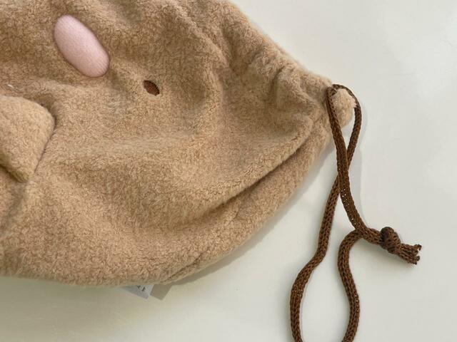 【すみっコぐらしののびのびお片付け巾着 とんかつ】色味の統一感もばっちり◎