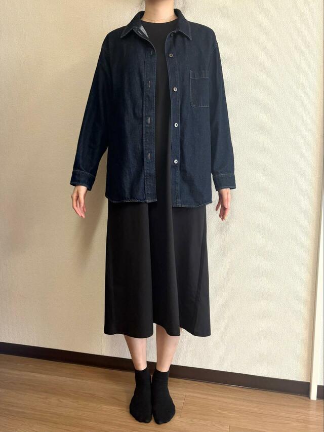 【UNIQLO エアリズムコットンTワンピース/半袖】一枚で着るのはもちろん、重ね着すれば長いシーズン活躍します♪