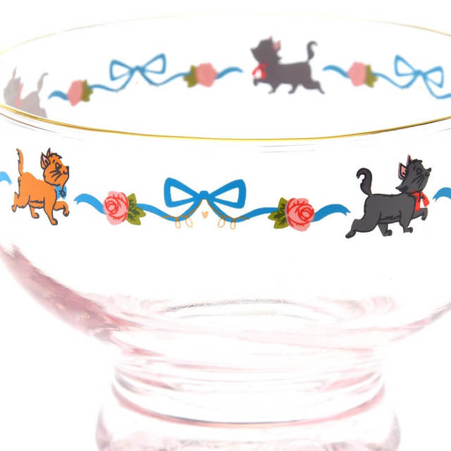 マリー、ベルリオーズ、トゥルーズ おしゃれキャット デザートグラス The Aristocats by Ann Shen 1,980円