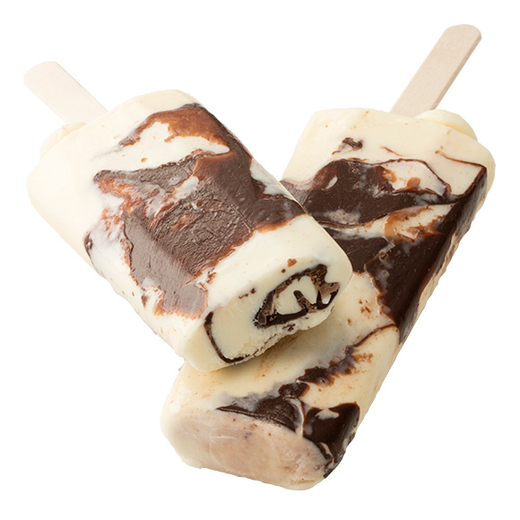 「チョコバッキー　バニラ」1本64円（税込）、6本入302円（税込）