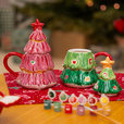 【フライングタイガー2025クリスマスアイテムランキング 第3位】DIYペイントマグ(クリスマスツリー) 825円