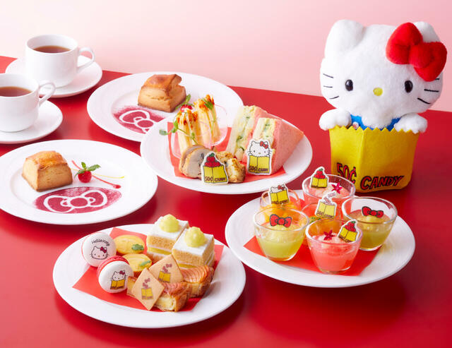 ［平日限定］ハローキティ サマースイーツパーティ （バケットハット付き）※1日20食限定  ※提供時間 14:00～17:00　￥7,000　