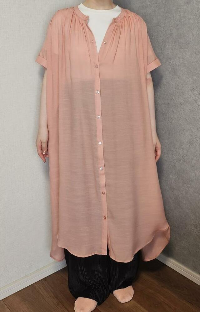 【SHOO・LA・RUE　シャツワンピース】パンツを合わせてレイヤードコーデも楽しめます！