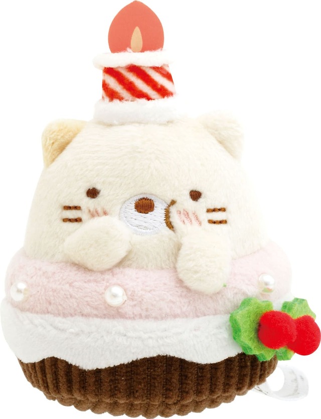 【すみっコぐらし「おうちのすみっコクリスマス」】「てのりぬいぐるみ　ねこ（カップケーキ）」￥1,430