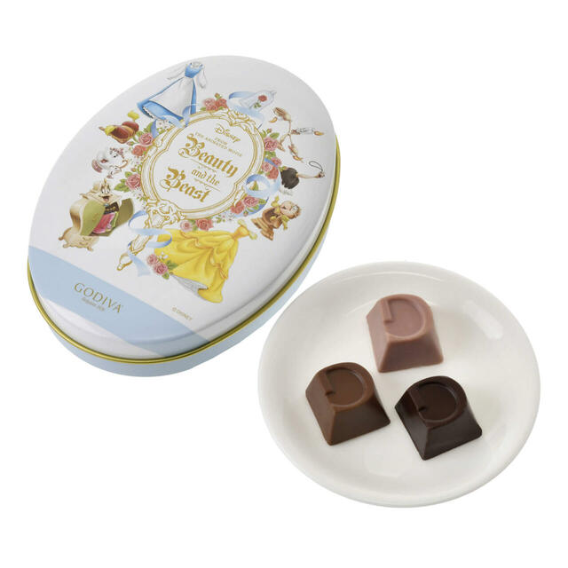 【GODIVA】美女と野獣 チョコレート G キューブ アソートメント 缶入り Disney Valentine 2025 1,900円