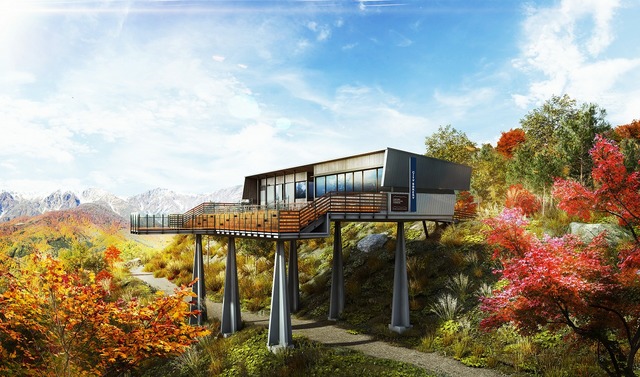白馬岩岳に2018年秋登場予定の「HAKUBA MOUNTAIN HRBOR」イメージ図